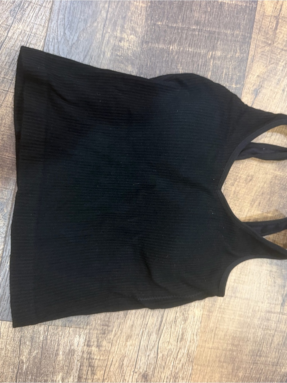 Altar'd State Black Ribbed Tank - Double Strap Camisole